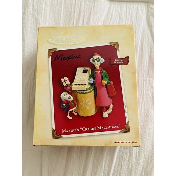 2004 Hallmark Keepsake Ornament-Maxine's Crabby Mall-idays Talking Ornament NEW - Picture 1 of 6